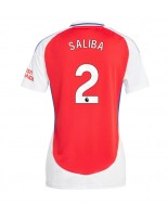 Arsenal William Saliba #2 Hjemmedrakt Dame 2024-25 Korte ermer